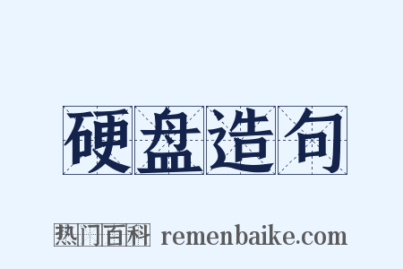 硬盘造句是什么意思的图片